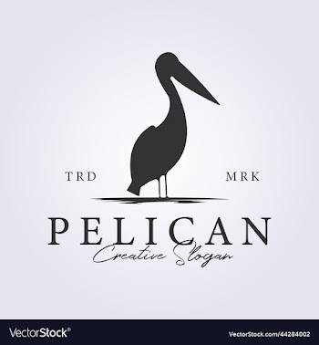 classic retro pelican bird logo