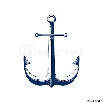 Classic sea anchor vector illustration