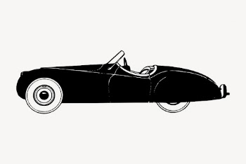 Classic sports car clipart, vintage | Free Vector - rawpixel