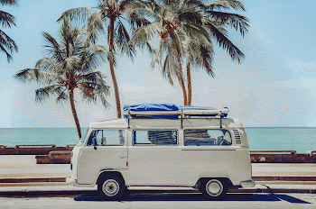 Classic van parked near beach | Free Photo - rawpixel