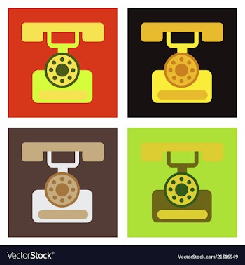 Classic vintage retro dial telephone are ringing vector image