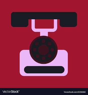 Classic vintage retro dial telephone are ringing vector image