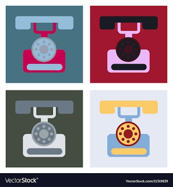Classic vintage retro dial telephone are ringing vector image