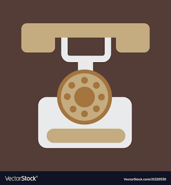 Classic vintage retro dial telephone are ringing vector image