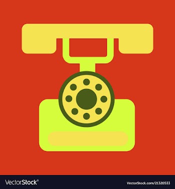 Classic vintage retro dial telephone are ringing vector image