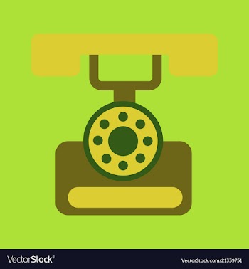 Classic vintage retro dial telephone are ringing vector image