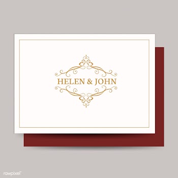 Classic wedding invitation card | Free stock vector - 579305