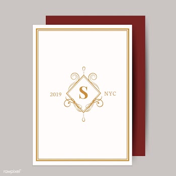 Classic wedding invitation card | Free stock vector - 579380