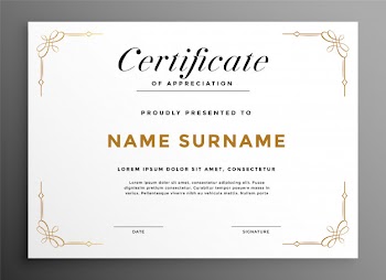 Classic white multipurpose certificate template  concept Free Vector