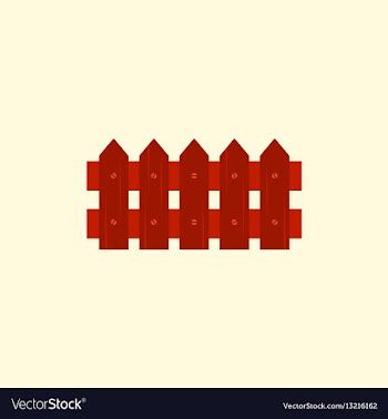 Classic wooden fence icon vector image