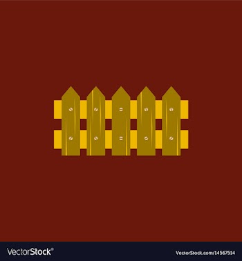 Classic wooden fence icon vector image