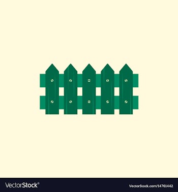 Classic wooden fence icon vector image