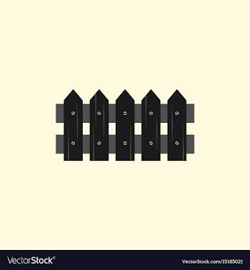 Classic wooden fence icon vector image