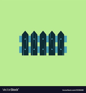 Classic wooden fence icon vector image
