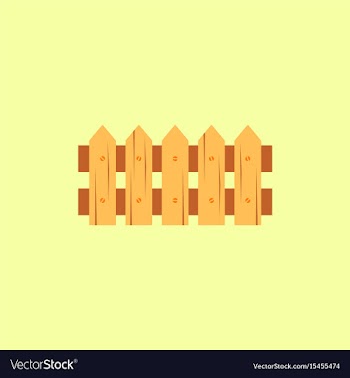 Classic wooden fence icon vector image