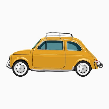 Classic yellow car, journal sticker, | Free Vector - rawpixel