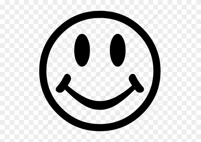 Classica Smiley Face 1 Icon Style - Black Smiley Face Png