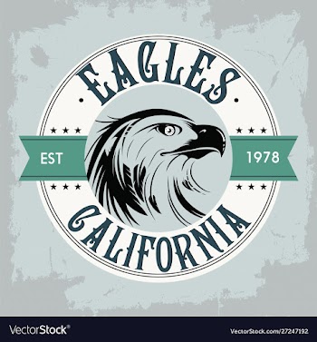Classical flat eagle logo vector image