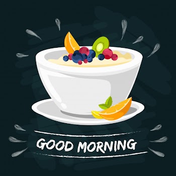 Classical hotel breakfast menu poster 