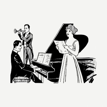 Classical music concert clipart illustration | Free PSD - rawpixel
