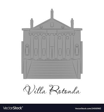 Classical villa with rotunda historical mansion vector image