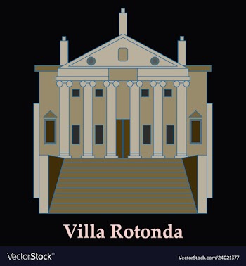 Classical villa with rotunda historical mansion vector image