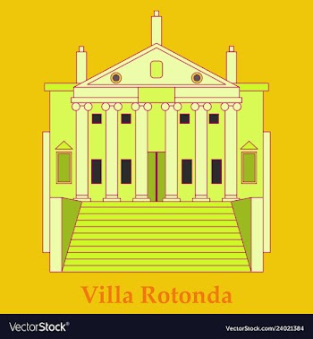 Classical villa with rotunda historical mansion vector image