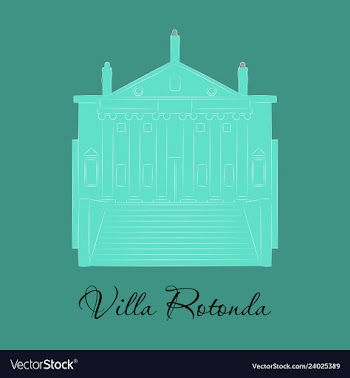 Classical villa with rotunda historical mansion vector image