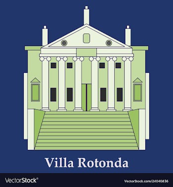 Classical villa with rotunda historical mansion vector image