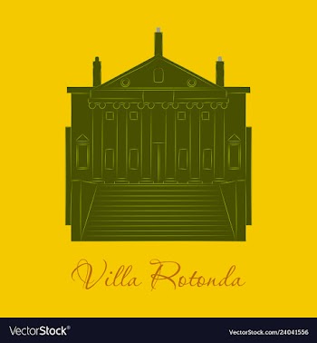 Classical villa with rotunda historical mansion vector image