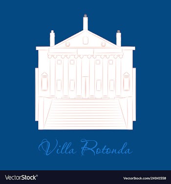 Classical villa with rotunda historical mansion vector image