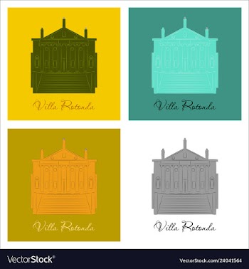 Classical villa with rotunda historical mansion vector image