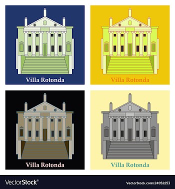 Classical villa with rotunda historical mansion vector image