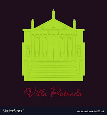 Classical villa with rotunda historical mansion vector image