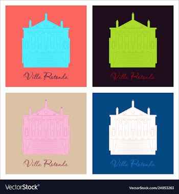 Classical villa with rotunda historical mansion vector image