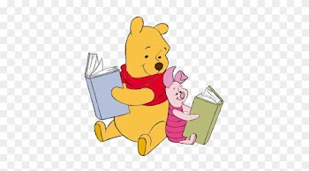 Classics Clipart Piglet - Winnie The Pooh Reading A Book