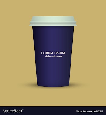 Classy coffee cup mockup vector image