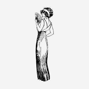 Classy lady clipart, vintage illustration | Free PSD Illustration - rawpixel