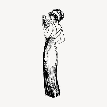 Classy lady drawing, vintage illustration | Free Vector Illustration - rawpixel