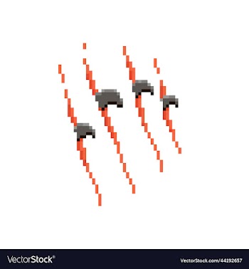 claws cutting through red cuts