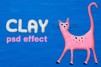 Clay design PSD effect photoshop add-on | Free stock illustration | High Resolution graphic