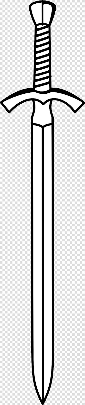 Claymore illustration, Clash of Clans Sword Black and white Line art Font, Sword transparent background PNG clipart