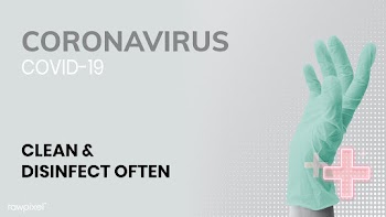 Clean and disinfect often during coronavirus pandemic template source .. | Free  psd mockup - 2301829