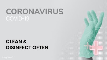 Clean and disinfect often during coronavirus pandemic template source .. | Free  vector - 2301838