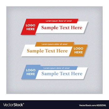 clean lower third banners template set design