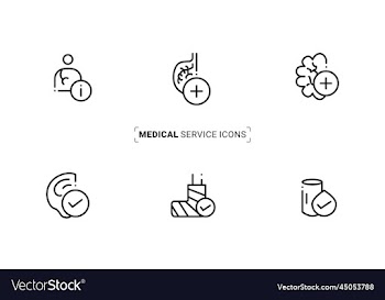 clean modern clinical service icon set