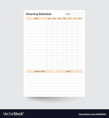 cleaning schedule