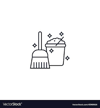 cleaning service creative icon line from