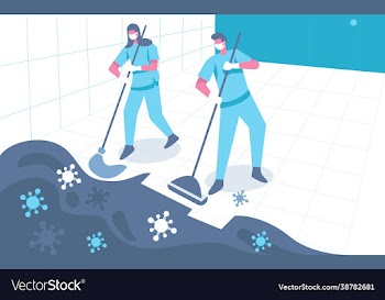 cleaning up bacteria concept