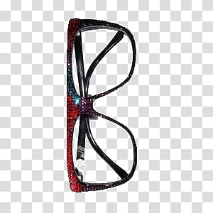 , clear eyeglasses with red and black frames illustration transparent background PNG clipart